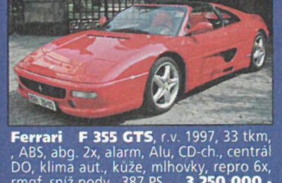Nabídka ojetin v roce 2001